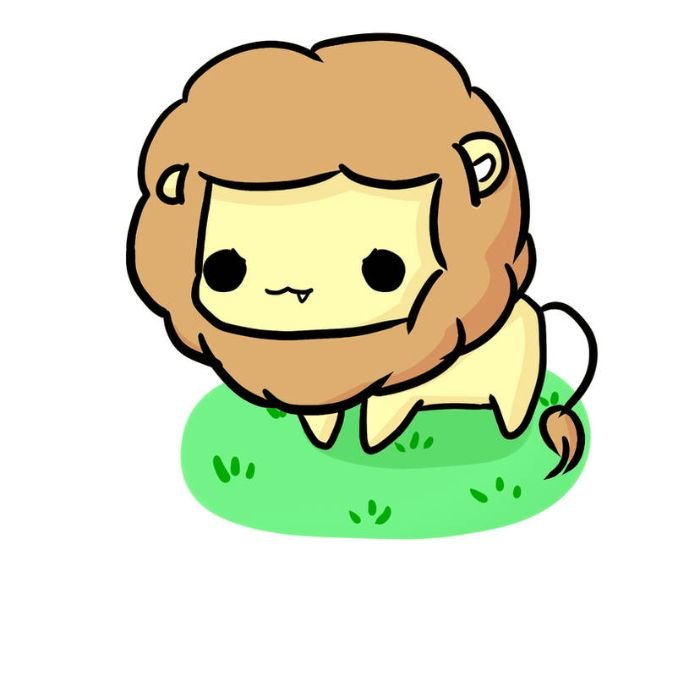 hình sư tử chibi cực dễ thương