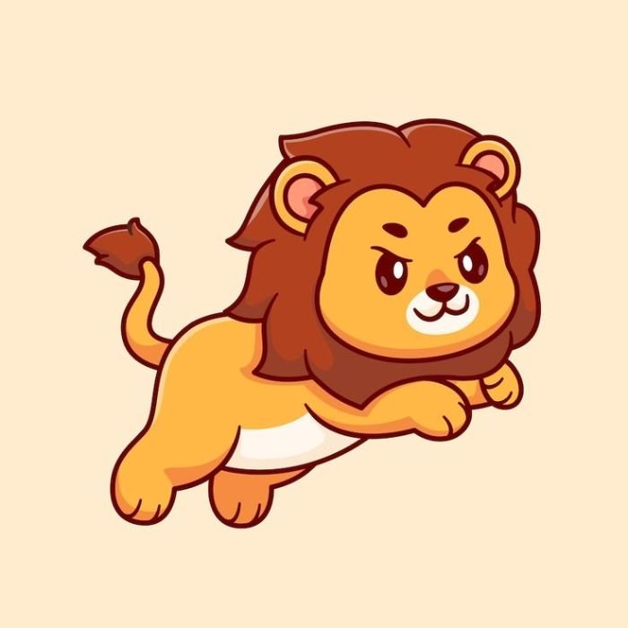 hình sư tử chibi cực yêu