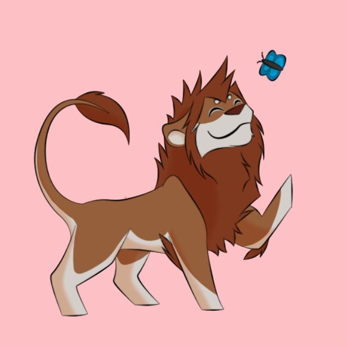 hình sư tử chibi đáng yêu
