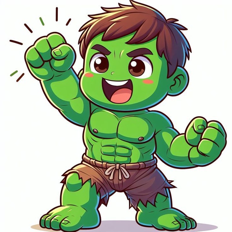hulk chibi 6 múi