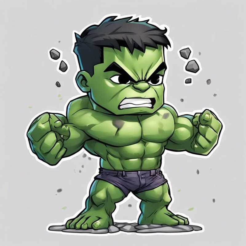 hulk chibi cơ bắp