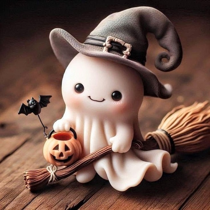 ma chibi cầm chổi