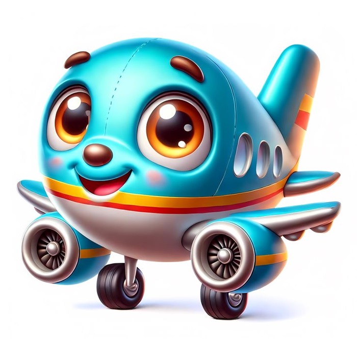 máy bay chibi 3D đẹp