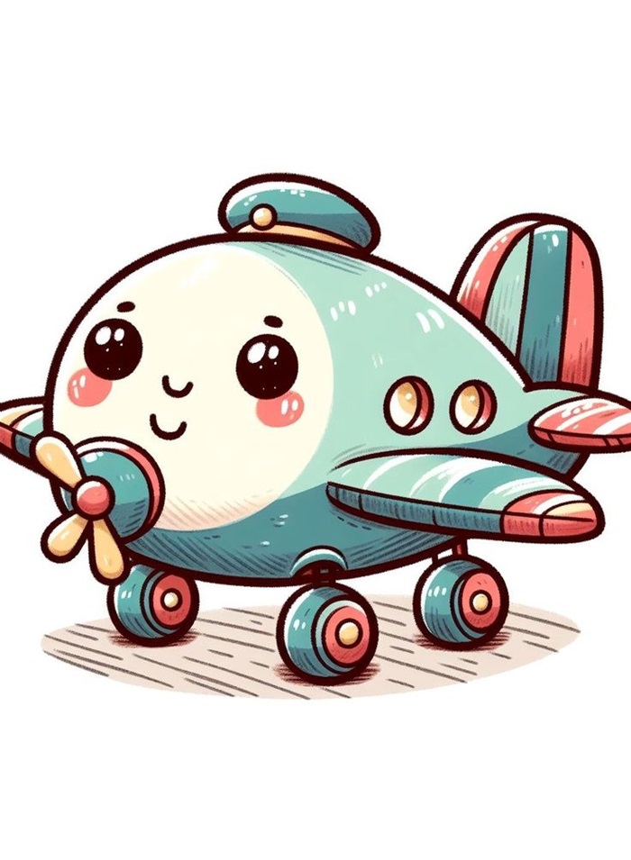 máy bay chibi cực đáng yêu