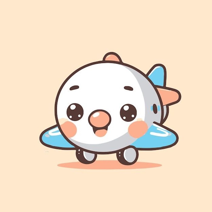 máy bay chibi đáng yêu