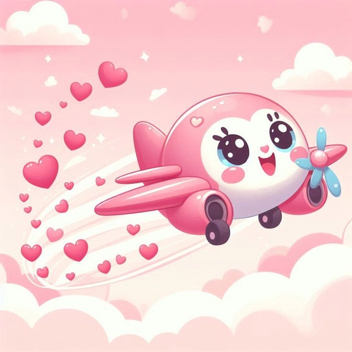máy bay chibi siêu cute