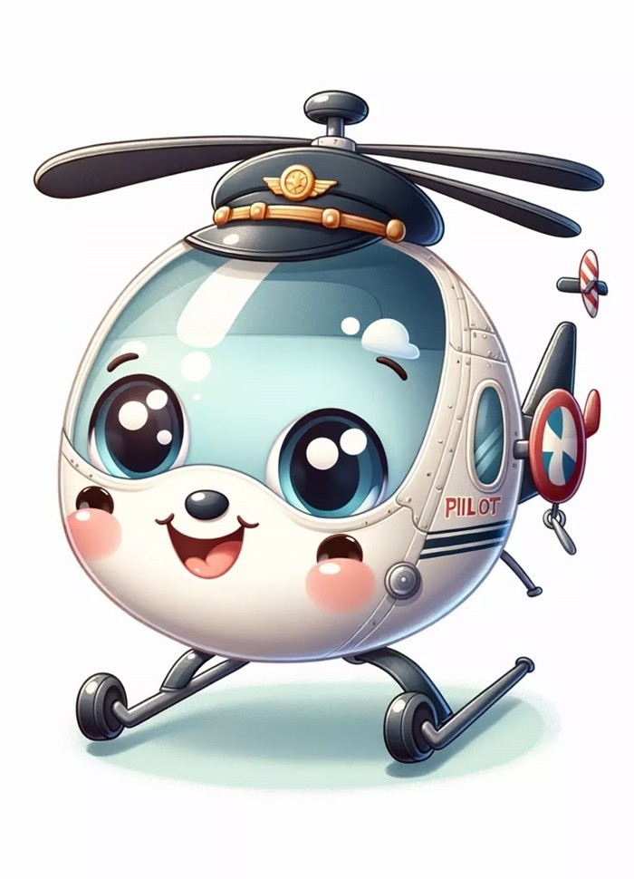 máy bay chibi siêu đáng yêu