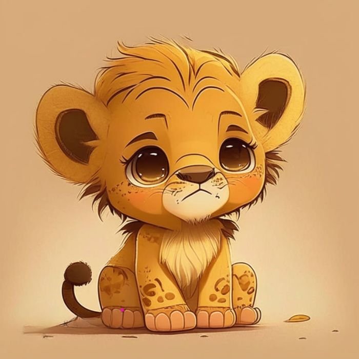 sư tử chibi cute hd
