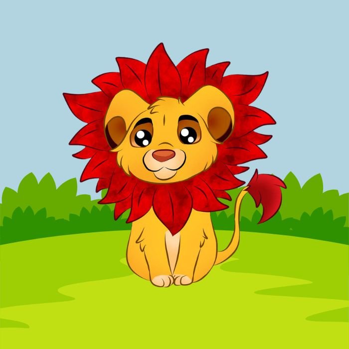 sư tử chibi đáng yêu
