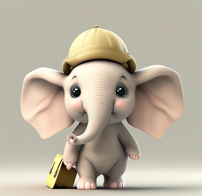 voi chibi cực đáng yêu
