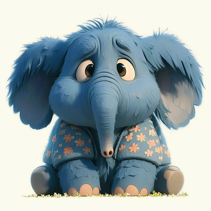 voi chibi mặc áo chấm bi