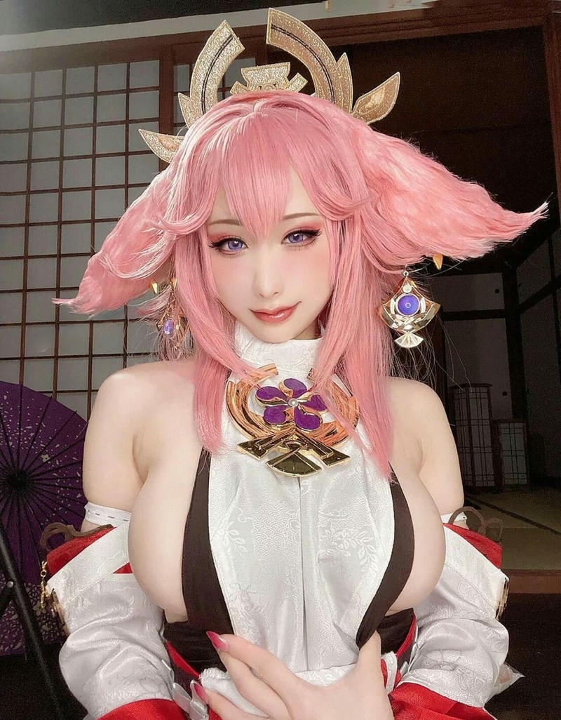 yae miko cosplay ngọt nước