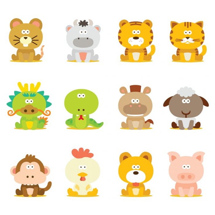 12 con giáp chibi cực đáng yêu
