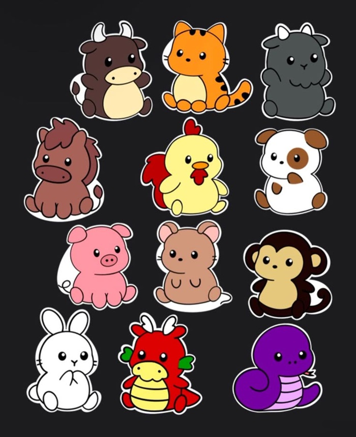 12 con giáp chibi cute cực