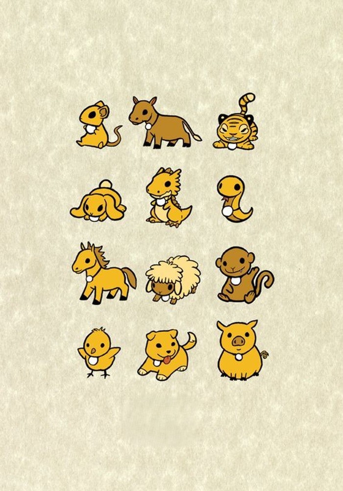12 con giáp chibi đẹp
