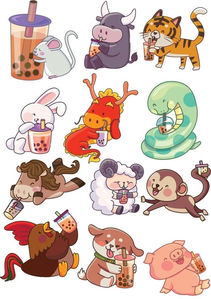 12 con giáp chibi siêu đẹp