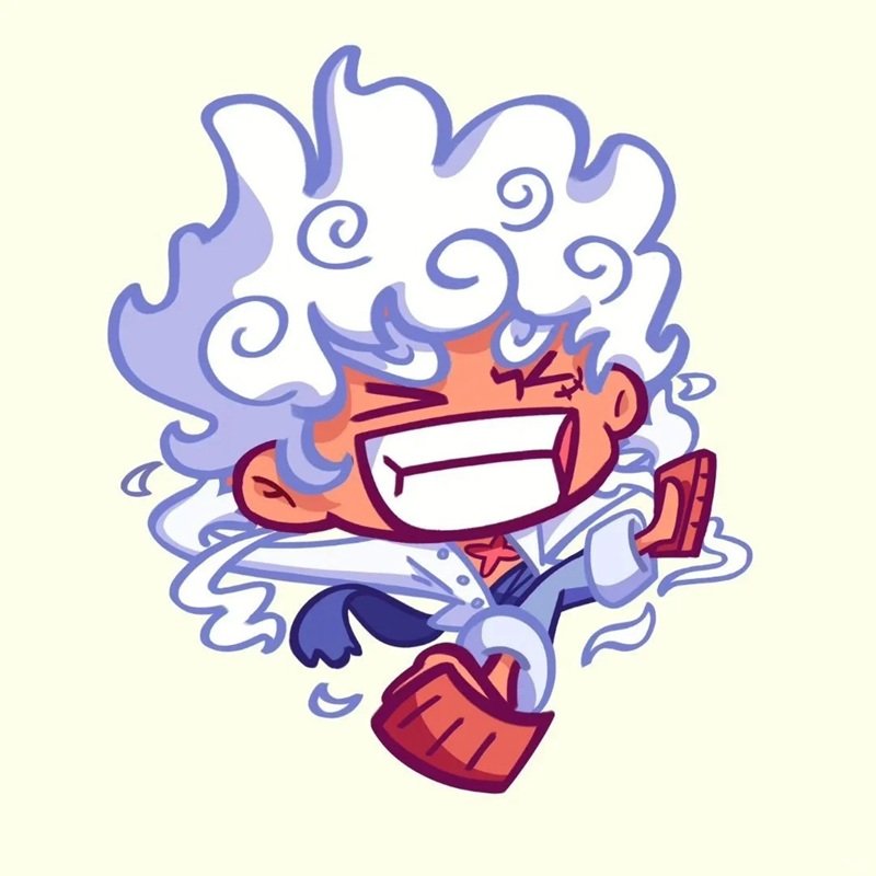 ảnh luffy gear 5 chibi đẹp 4k