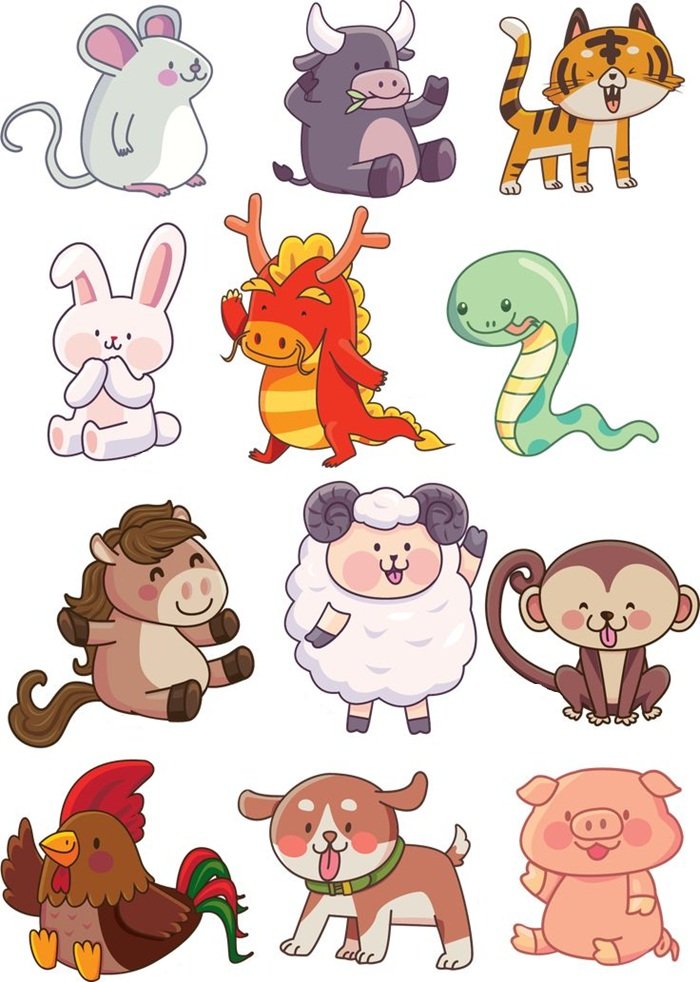 ảnh 12 con giáp chibi cực cute