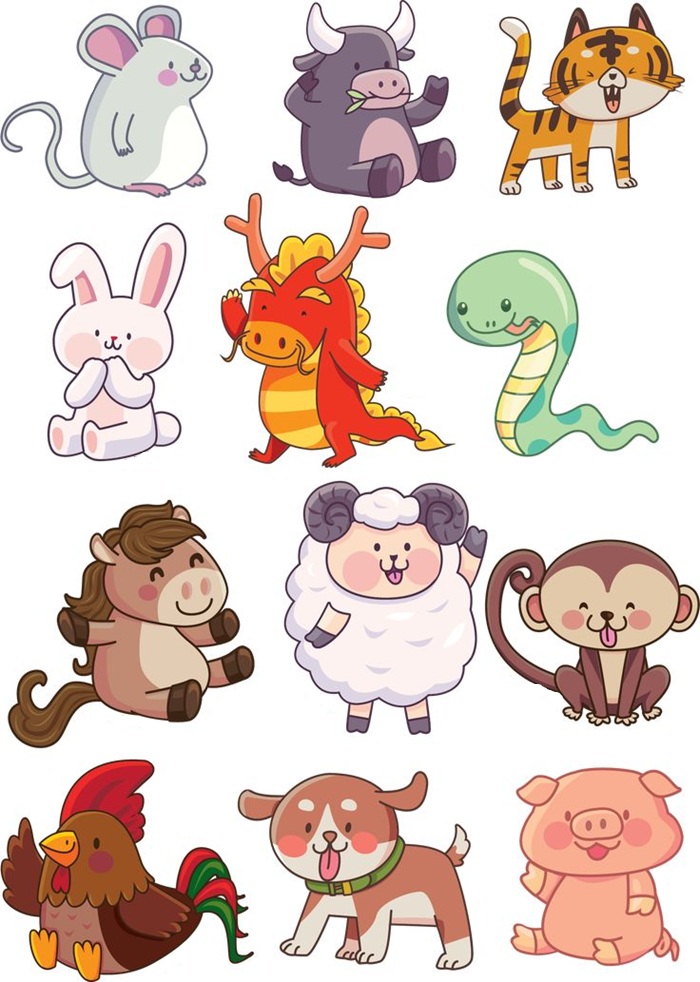 ảnh 12 con giáp chibi cực cute