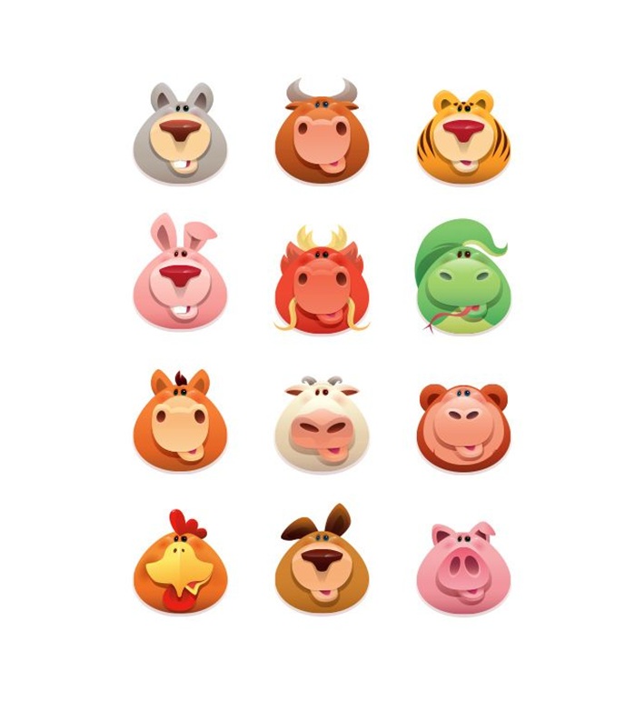 ảnh 12 con giáp chibi đáng yêu