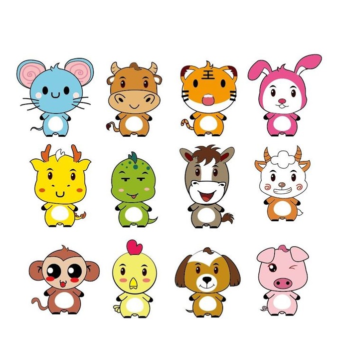 ảnh 12 con giáp chibi dễ thương