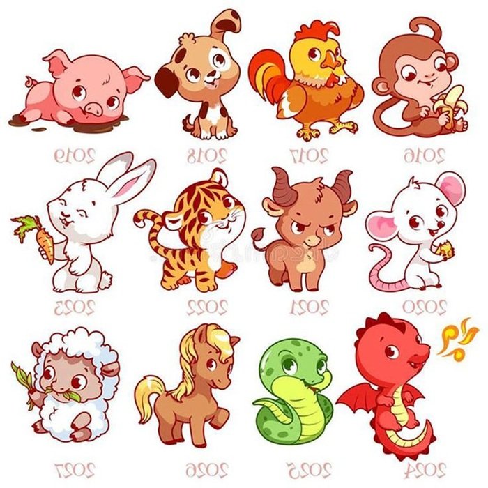 ảnh 12 con giáp chibi siêu cute