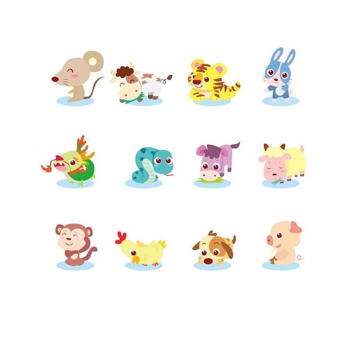 ảnh 12 con giáp chibi siêu đẹp