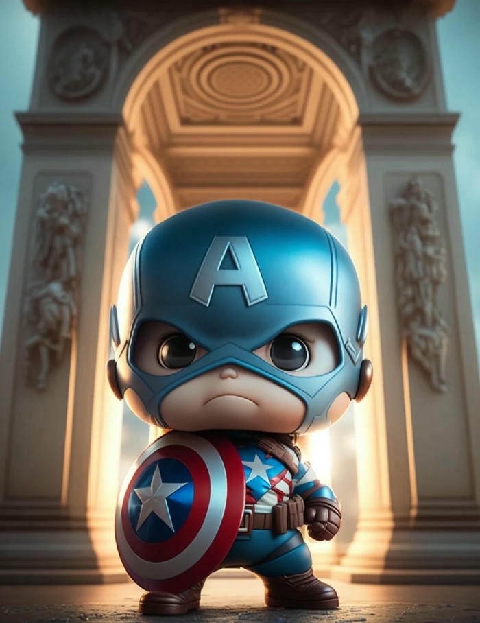 ảnh captain america chibi chất nhất