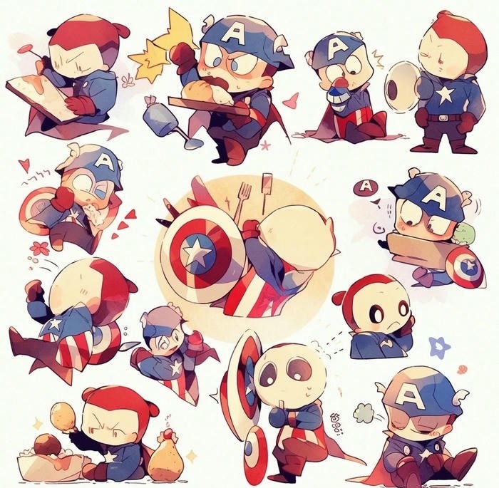 ảnh captain america chibi đẹp nhất