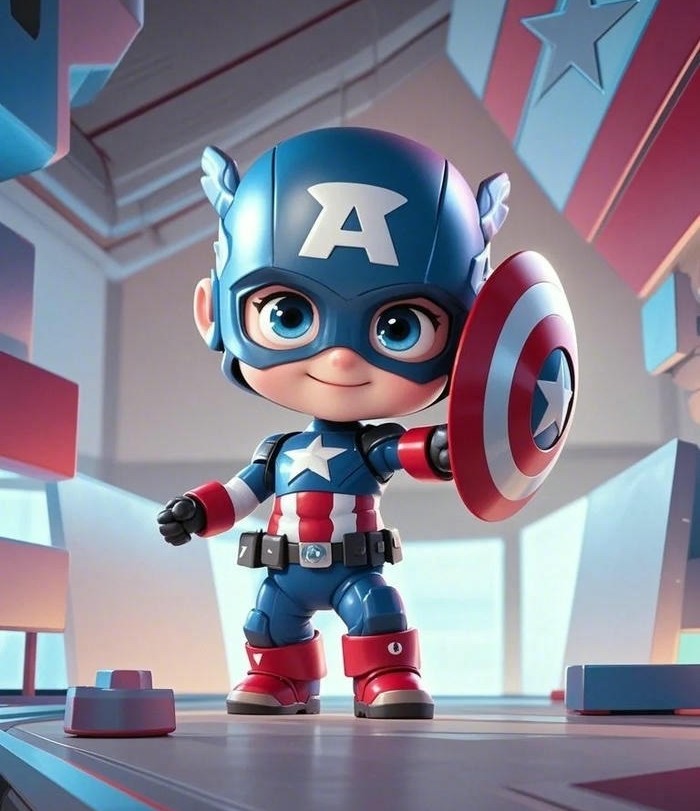 ảnh captain america chibi ngầu