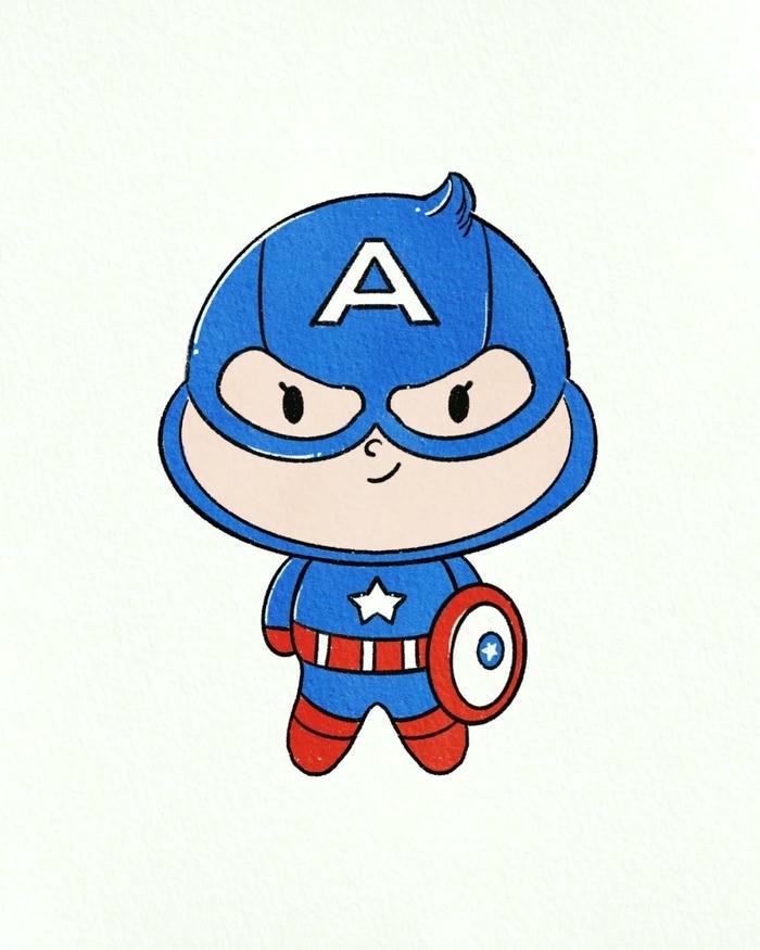 ảnh captain america chibi siêu cute