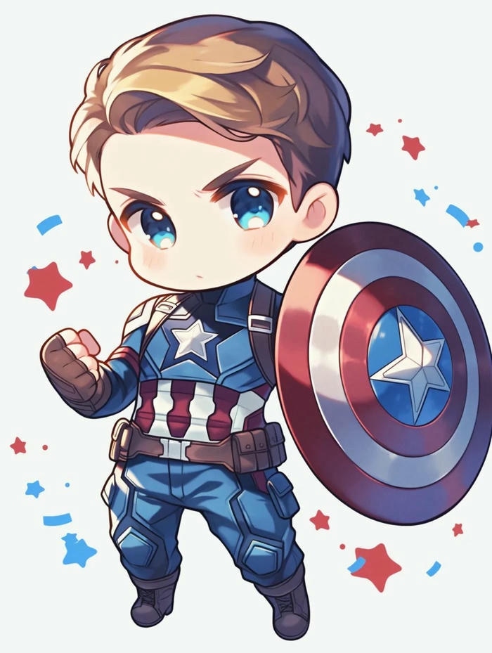 ảnh captain america chibi