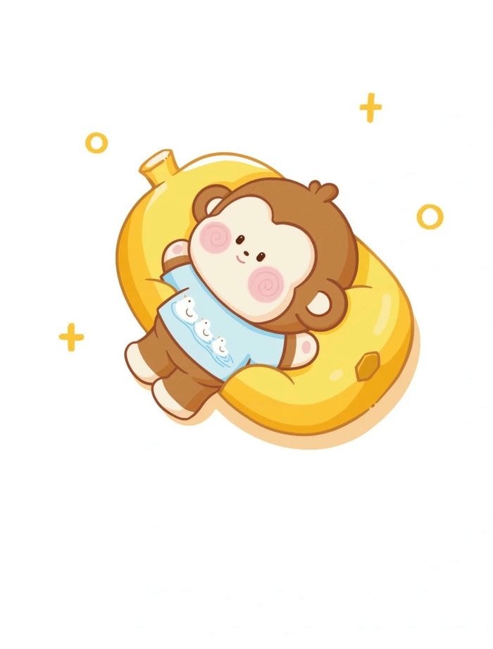 ảnh con khỉ chibi cute
