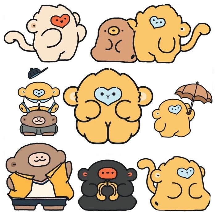 ảnh con khỉ chibi cute cực
