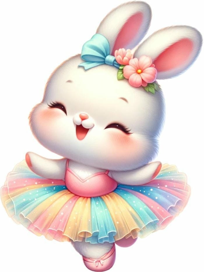 ảnh con thỏ chibi cực đáng yêu