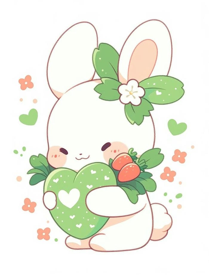 ảnh con thỏ chibi cute nhất
