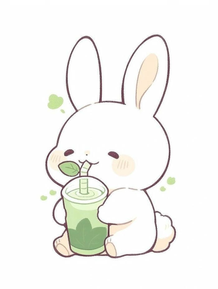 ảnh con thỏ chibi dễ thương nhất