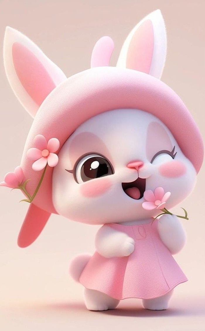 ảnh con thỏ chibi dễ thương