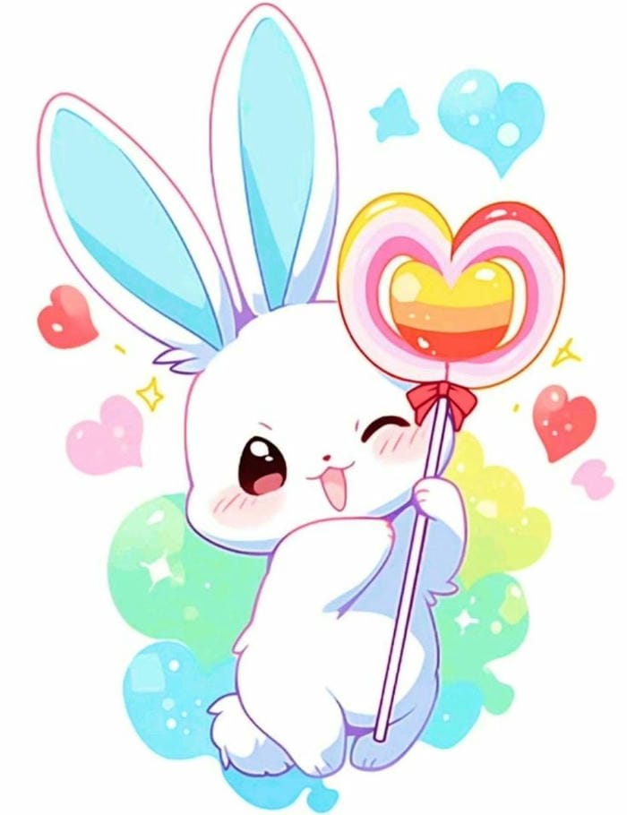 ảnh con thỏ chibi đẹp nhất