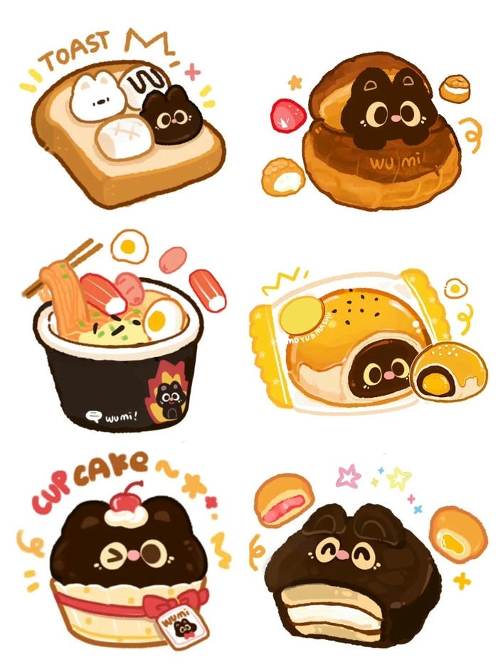 ảnh đồ ăn chibi cực cute