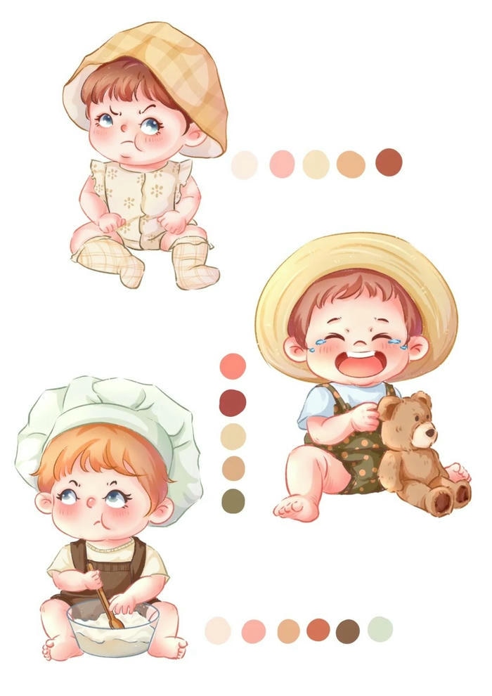 ảnh em bé chibi cute cực