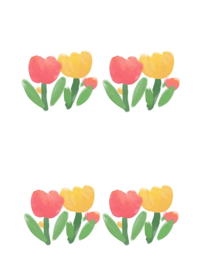 ảnh hoa tulip chibi đẹp