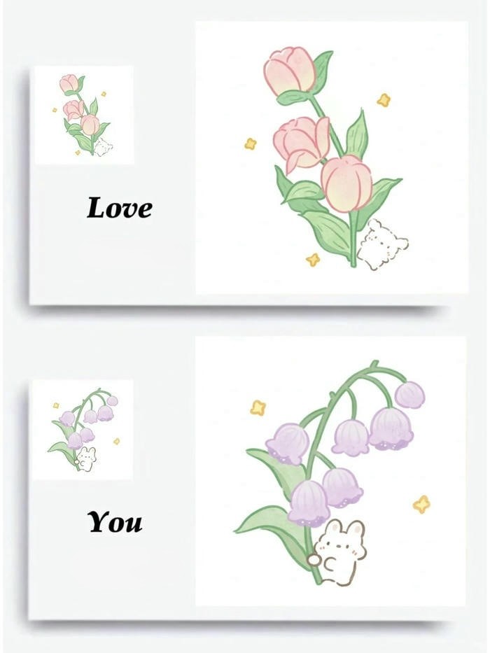 ảnh hoa tulip chibi siêu đẹp