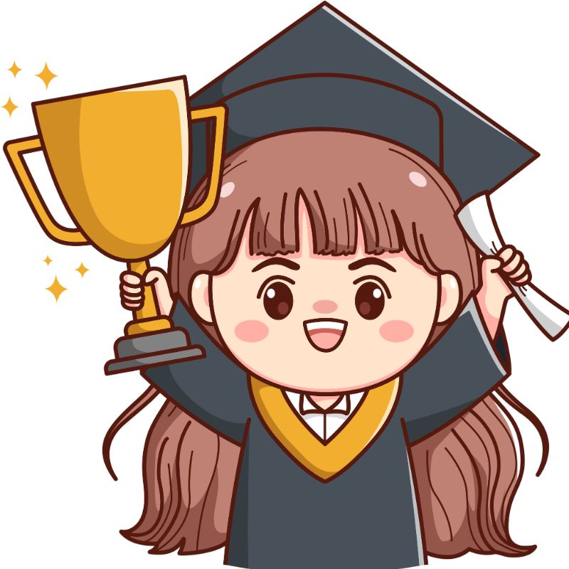 ảnh học sinh chibi cầm cúp