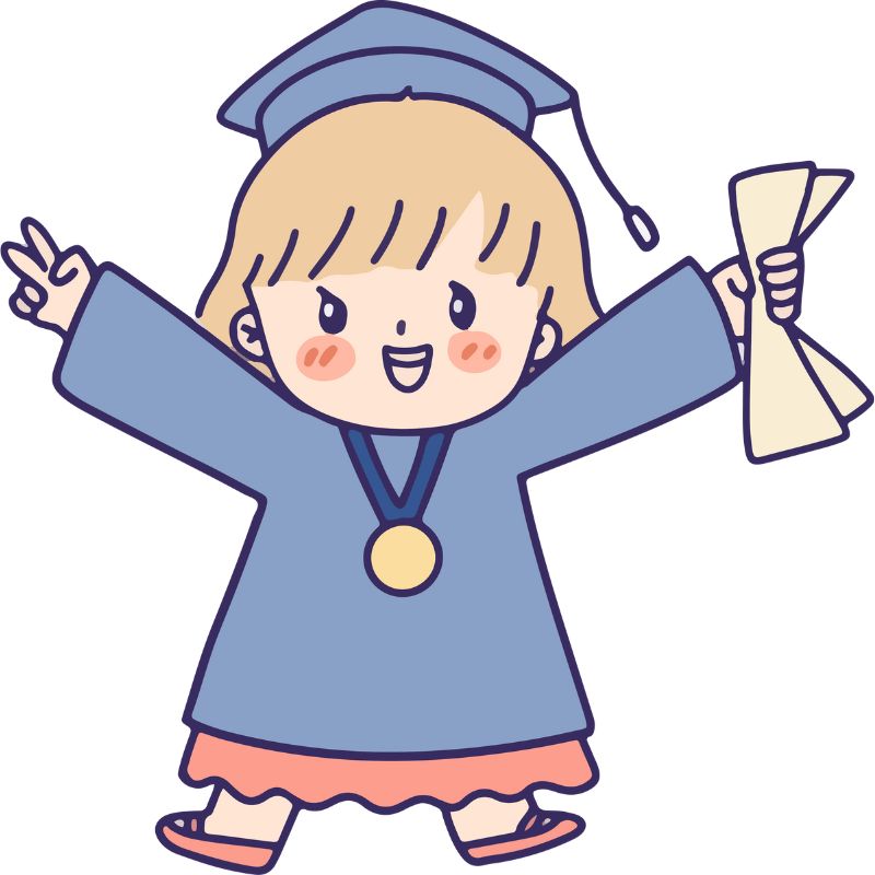 ảnh học sinh chibi đeo huy chương