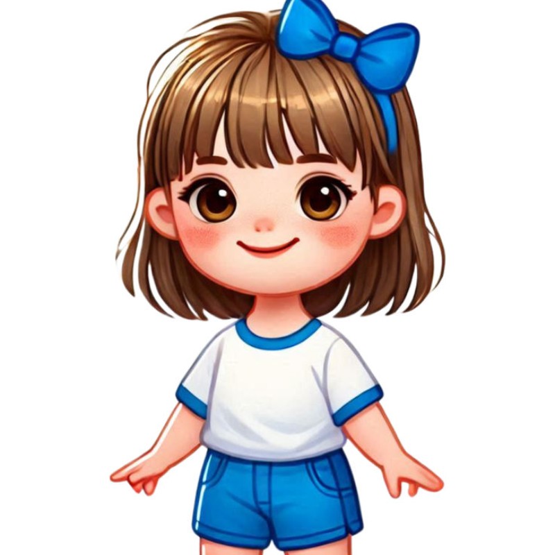 ảnh học sinh chibi đeo nơ