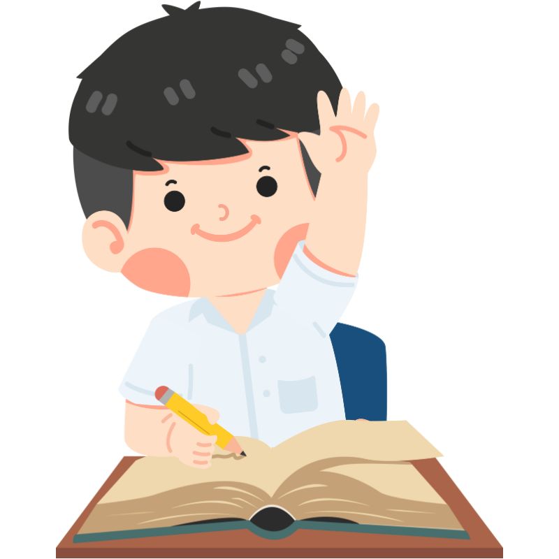 ảnh học sinh chibi dơ tay
