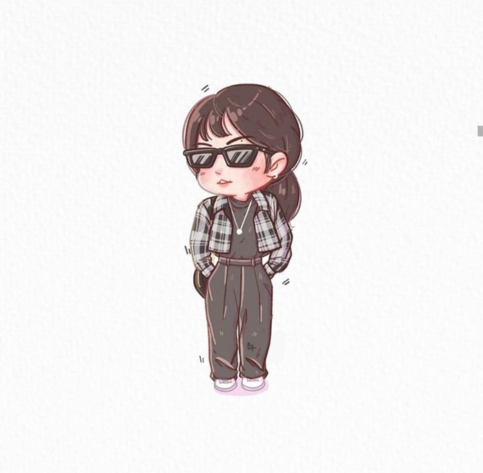 ảnh jennie chibi ngầu
