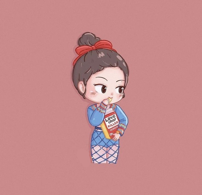 ảnh jennie chibi xinh
