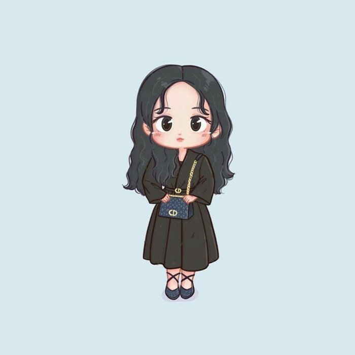 ảnh jisoo chibi xinh